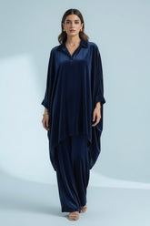 Relaxed Navy Velvet Set