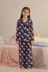 Magenta Poppy Linen Night Suit