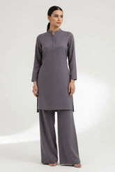 Ash Grey Wool Co-ord Set