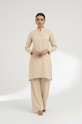 Cream Wool Co-ord Set