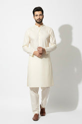 Men’s Cotton Shalwar Kameez – Off White