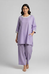 Lilac Cotton Relaxed Coord Set