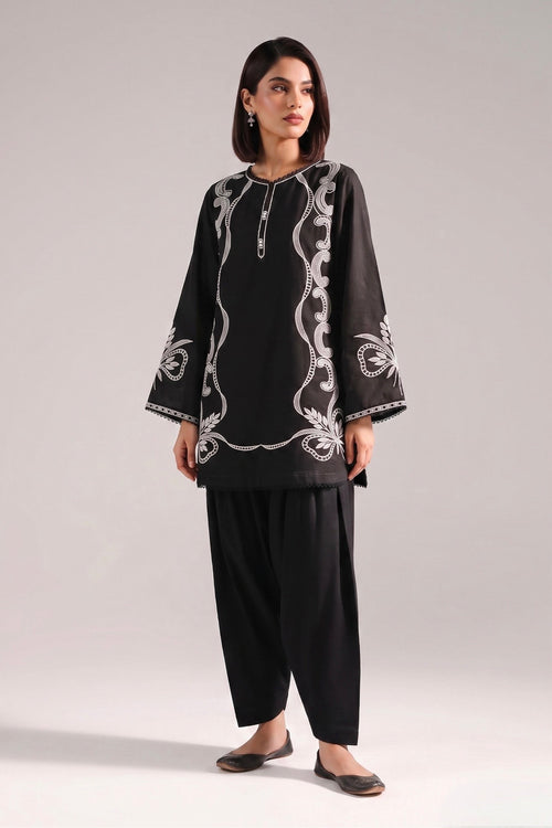 Black Embroidered Set