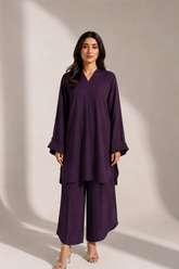 Deep Purple Nida Crepe Set