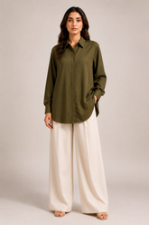 Oversized Blend Shirt Olive