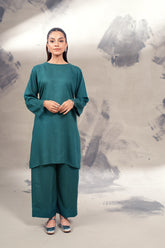 Silk Karandi Teal 2 PC
