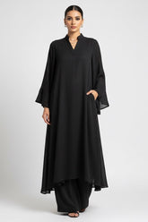 Flowy Georgette Black Coord Set