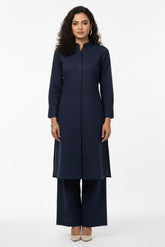 Navy Dobby Cotton Set