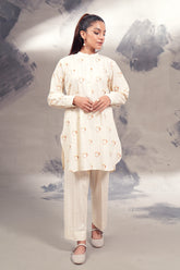 Cambric Mug Embroidery Ivory 2 PC