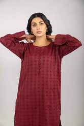 Dobby Lawn Maroon 2PC