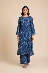 Raw Silk Print 2 PC