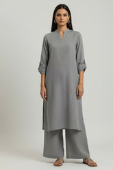 Relaxed Grey Khaddar Set