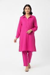 Dobby Cambric Fuschia Set