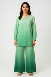 Georgette Ombre Green Set