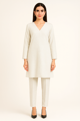 Silk Karandi 2PC Off White