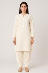 Cambric Shalwar Kameez Cream