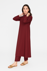 Charmeuse Burgundy Set