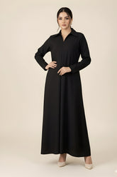 Comb Linen Black One Piece