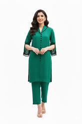 Emerald Green Georgette Set