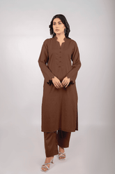 Chocolate Lawn Cotton Solid 2PC
