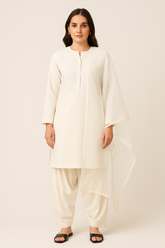 White Shalwar Kameez 3PC