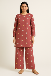 Lawn Embroidery Set 2PC