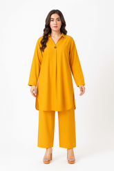 Yellow Georgette Coord Set
