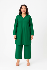 Emerald Georgette Coord Set