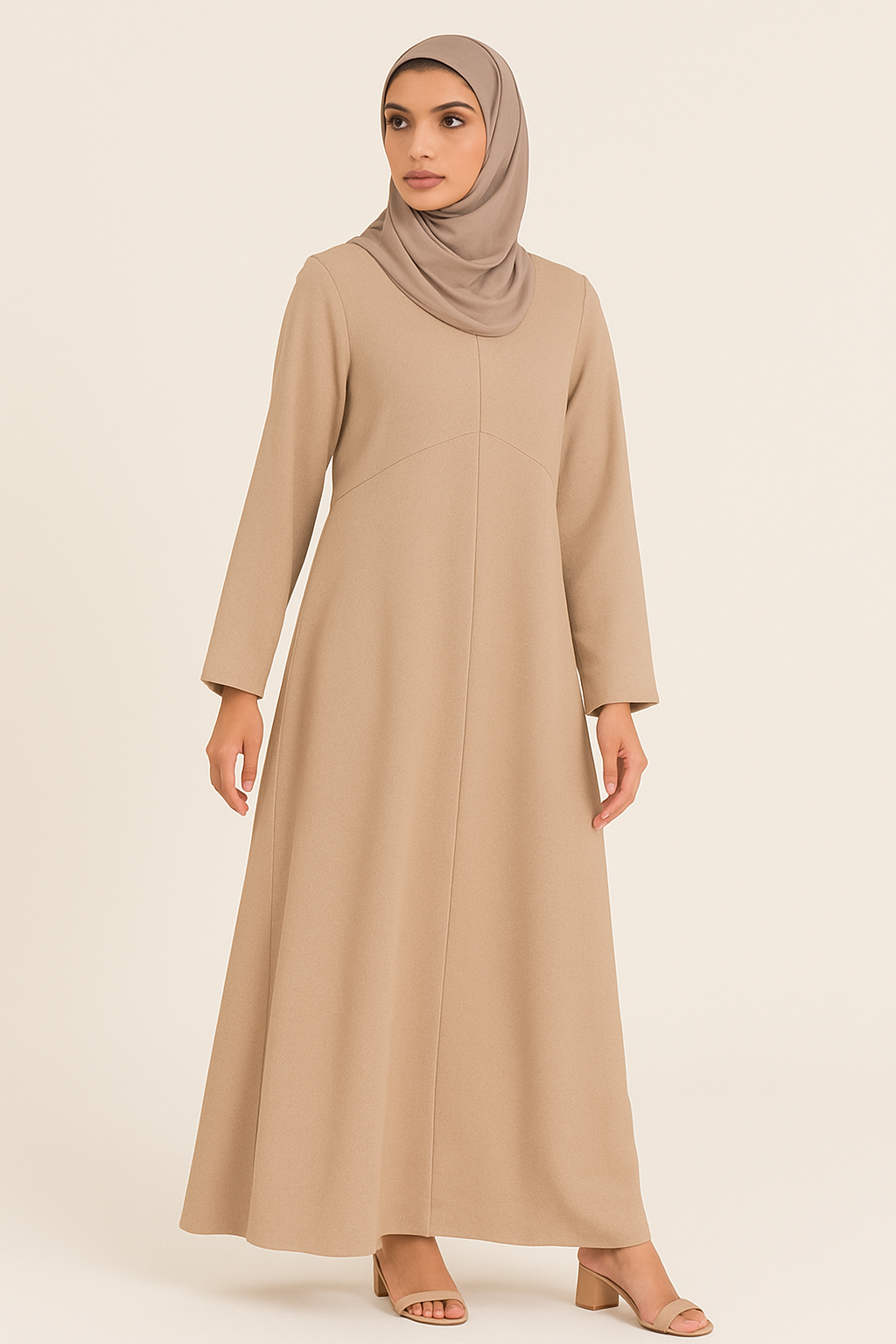 Skin Beige Panel Abaya Janya Skin Beige Panel Abaya Janya