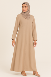 Skin Beige Panel Abaya