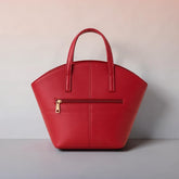 Red Structured Tote Bag