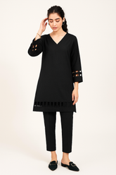 Slub Khaddar Black 2PC