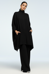 Wool Coord Set Black