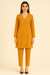 Silk Karandi 2PC Mustard