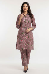 Check Floral Winter Cotton 2PC