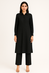 Silk Karandi 2PC Black