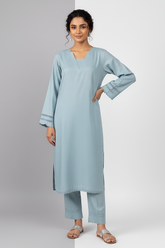 Powder Blue Karandi Two Piece Set