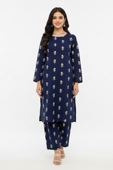 Khaddar Navy Tilla Set
