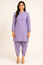Slub Khaddar 2PC Lilac