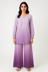 Georgette Ombre Lavendar Set