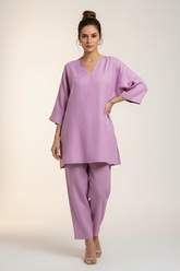 Comb Linen Set Lavendar