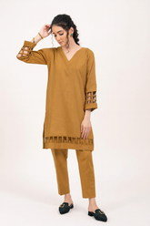 Slub Khaddar Mustard 2PC