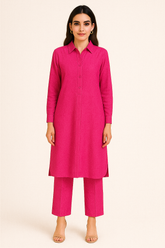 Silk Karandi 2PC Pink
