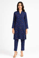 Lawn Print 2PC NAVY FLORAL