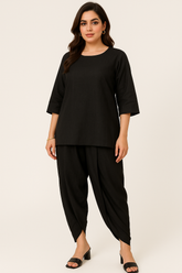 Black Linen Tulip Set