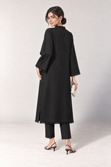 The Fringe Poplin Set – Black