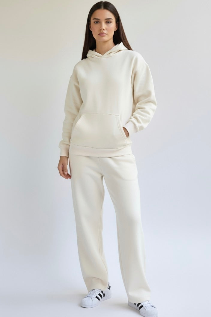 Cozy Fleece Hoodie Ivory