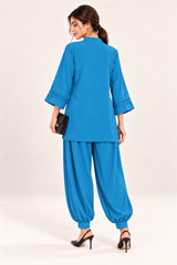 Poise Co-ord Set – Teal Blue