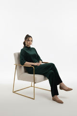 Velvet Poncho Top Emerald