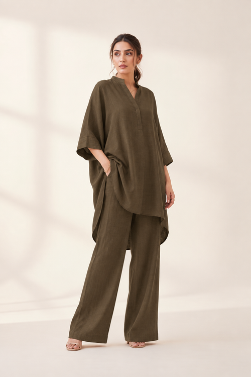Relaxed Karandi Set Choco Olive